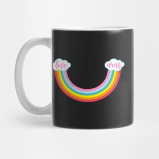 Love wins, rainbow smile Mug